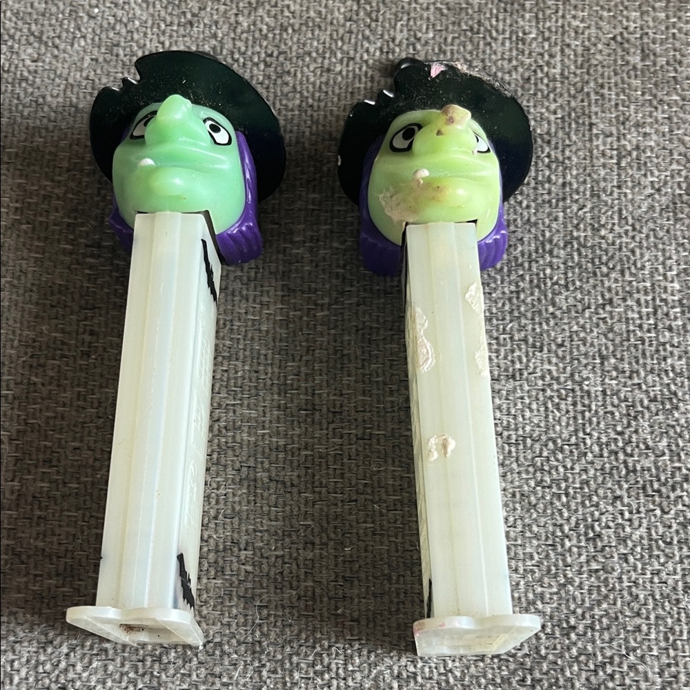 Witch Head Candy Dispenser - Green and Black VINTAGE
